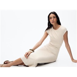 VESTIDO MIDI DRAPEADO LATERAL