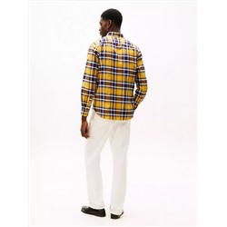 Regular Fit Plaid Stretch Oxford Shirt