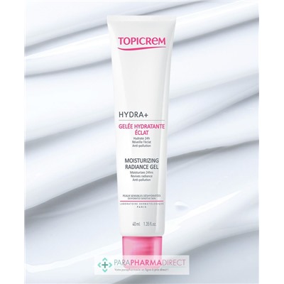 Topicrem Hydra+ - Gelée Hydratante Éclat - Peaux Sensibles Déshydratées 40 ml