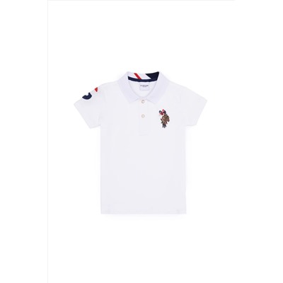 U.S. Polo Assn., Erkek Çocuk Beyaz Basic Polo Yaka Tişört 50263006-VR013