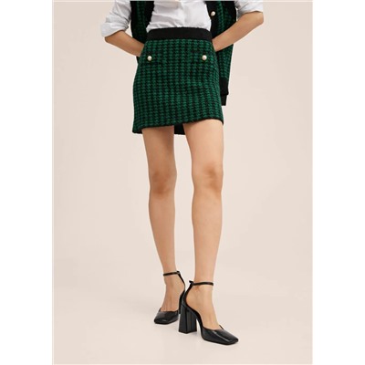 Minifalda pata de gallo -  Mujer | MANGO OUTLET Melilla
