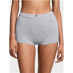 Logo Cotton High-Waist Boyshort Panty