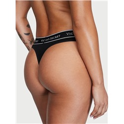 COTTON Logo Cotton Thong Panty