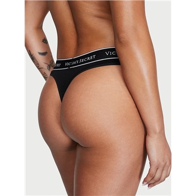 COTTON Logo Cotton Thong Panty