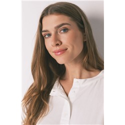 Camiseta holgada manga larga blanco