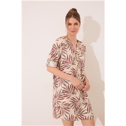 Camisola corta estampado hojas