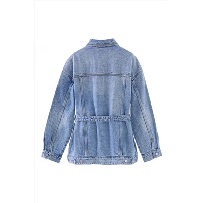 Chaqueta larga vaquera Azul