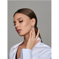 Серьги-пусеты из серебра с нат.гранатом родированные 925 пробы 2-342р404