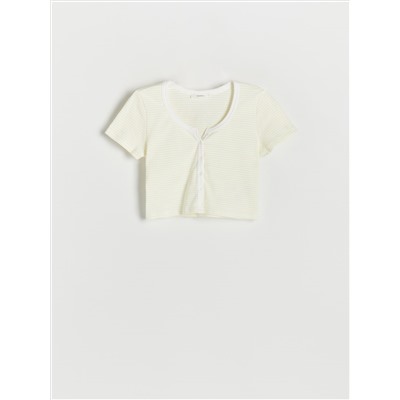 Crop Top mit hohem Baumwollanteil
