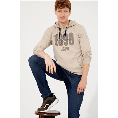 Erkek Taş Kapüşonlu Sweatshirt