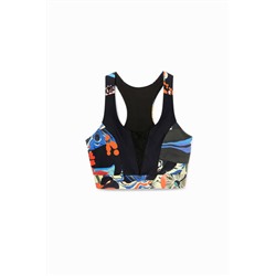 Top slim tirantes flores