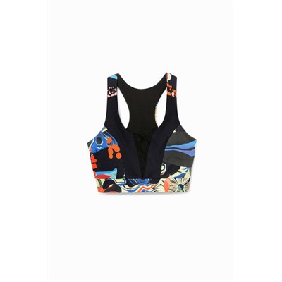 Top slim tirantes flores