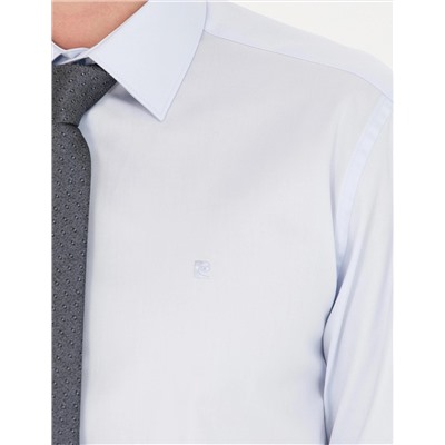 Açık Mavi Slim Fit Uzun Kollu Basic Gömlek