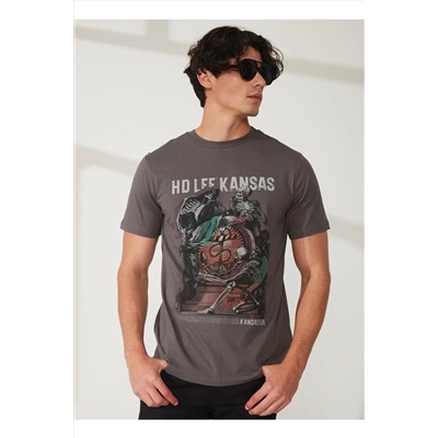 Lee, Bisiklet Yaka Antrasit Erkek T-shirt L231311003_bisiklet Yaka T-shirt