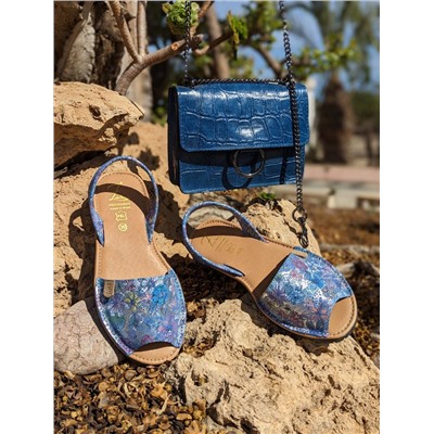 AB.Zapatos · 320-8 · estampado azul+AB.Z · Pelle · 22-06 (430) Azul АКЦИЯ