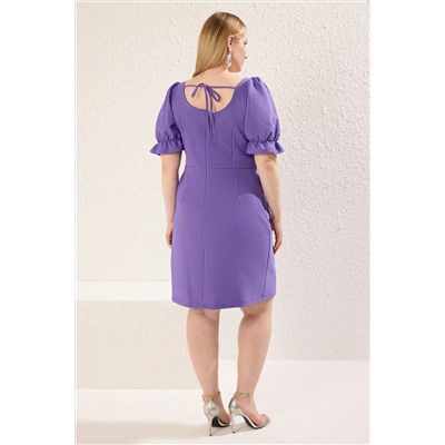 Mor A-Line Mini Dokuma Elbise TBBSS24AH00017