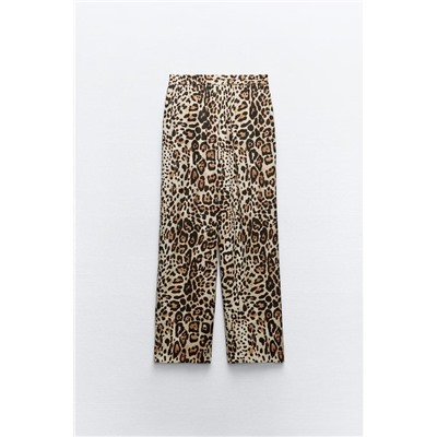 STRAIGHT FIT SNAKESKIN PRINT TROUSERS
