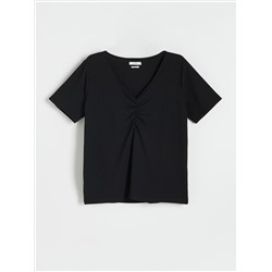 Bluse mit gesprenkelter Textur