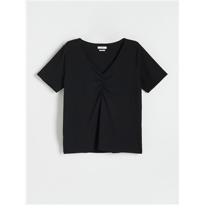 Bluse mit gesprenkelter Textur
