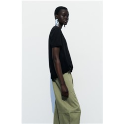 COTTON T-SHIRT WITH ENZYME FINISH
