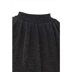 Siyah Tül Örme Maxi Boy Büyük Beden Elbise TBBSS25AH00247
