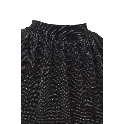 Siyah Tül Örme Maxi Boy Büyük Beden Elbise TBBSS25AH00247