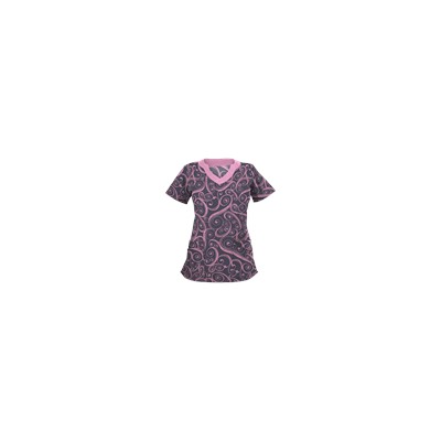 UA Windy Granite Print Scrub Top