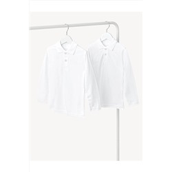 Marks & Spencer, Saf Pamuklu 2'li Polo Yaka T-Shirt (2-18 Yaş)