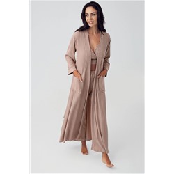 Artış Yumuşak Dokulu Triko Crop Sabahlık Pijama Takımı 15308