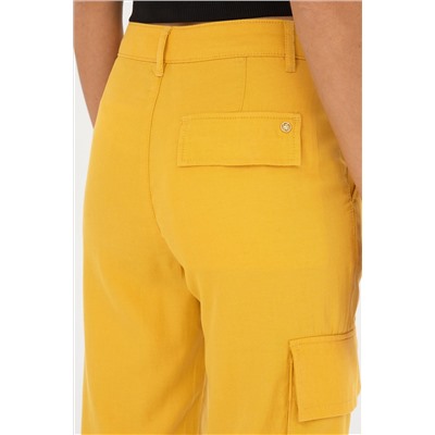 Kadın Safran Kanvas Toothpick Fit Pantolon