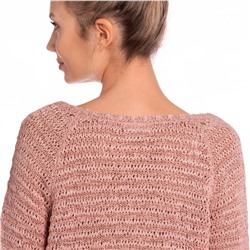 Damen Strickpullover mit Lochstruktur