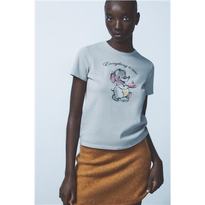 FADED-EFFECT PRINT T-SHIRT