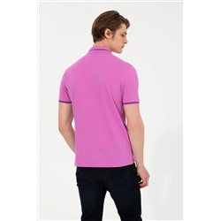 Erkek Menekşe Basic Polo Yaka Tişört