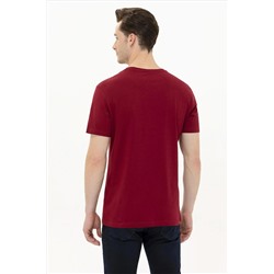 Erkek Plum Basic Bisiklet Yaka Tişört