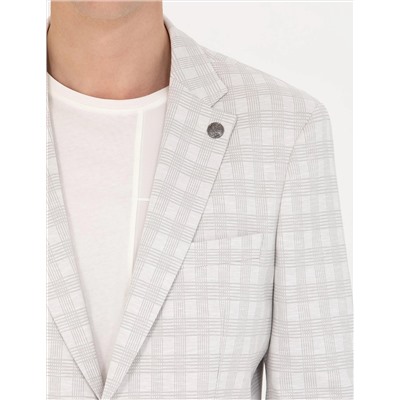 Açık Gri Slim Fit Ceket