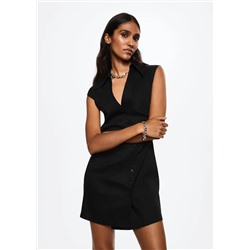 Vestido camisero lino -  Mujer | MANGO OUTLET España