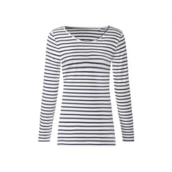 esmara Damen Langarmshirt, figurbetont aus Stretchjersey