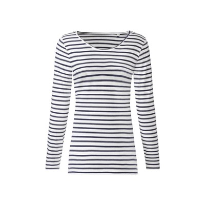 esmara Damen Langarmshirt, figurbetont aus Stretchjersey