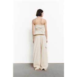 GABARDINE TROUSERS WITH WAISTBAND