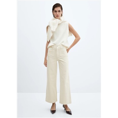 Pantalón culotte pana