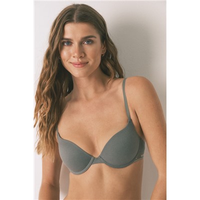 Sujetador push up GORGEOUS algodón kaki