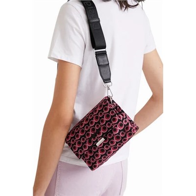 Bolso bandolera jacquard círculos