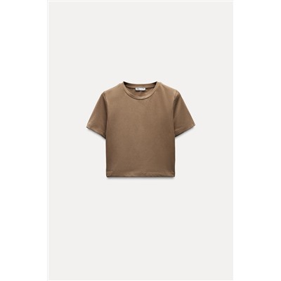 CROPPED STRETCH T-SHIRT
