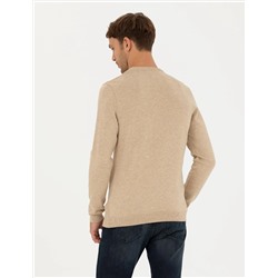 Bej Slim Fit Kazak