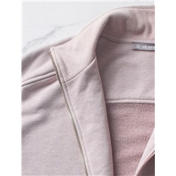 Бомбер среднего объема на молнии из петельчатого футера двухнитки с эластаном