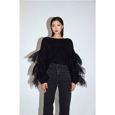 Jersey de lana y alpaca Negro