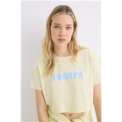 Camiseta 100% algodón amarillo
