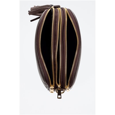 Bandolera de piel Aliminusa - Marrón