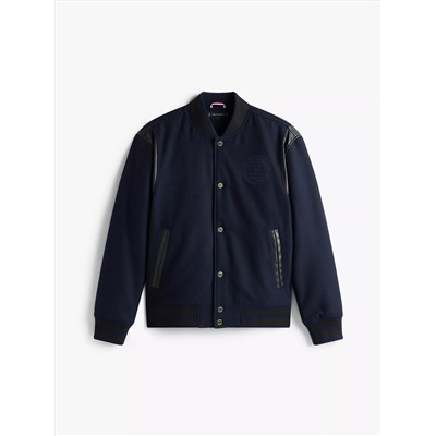 Wool-Blend Letterman Jacket