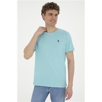 Erkek Regular Fit Bisiklet Yaka Mint Basic Tişört